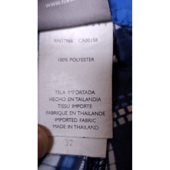 Nike W32 Blue Zip Pocket Hook N Loop Fly Surfing Swoosh Boardshorts Inseam 21" - Picture 11 of 11